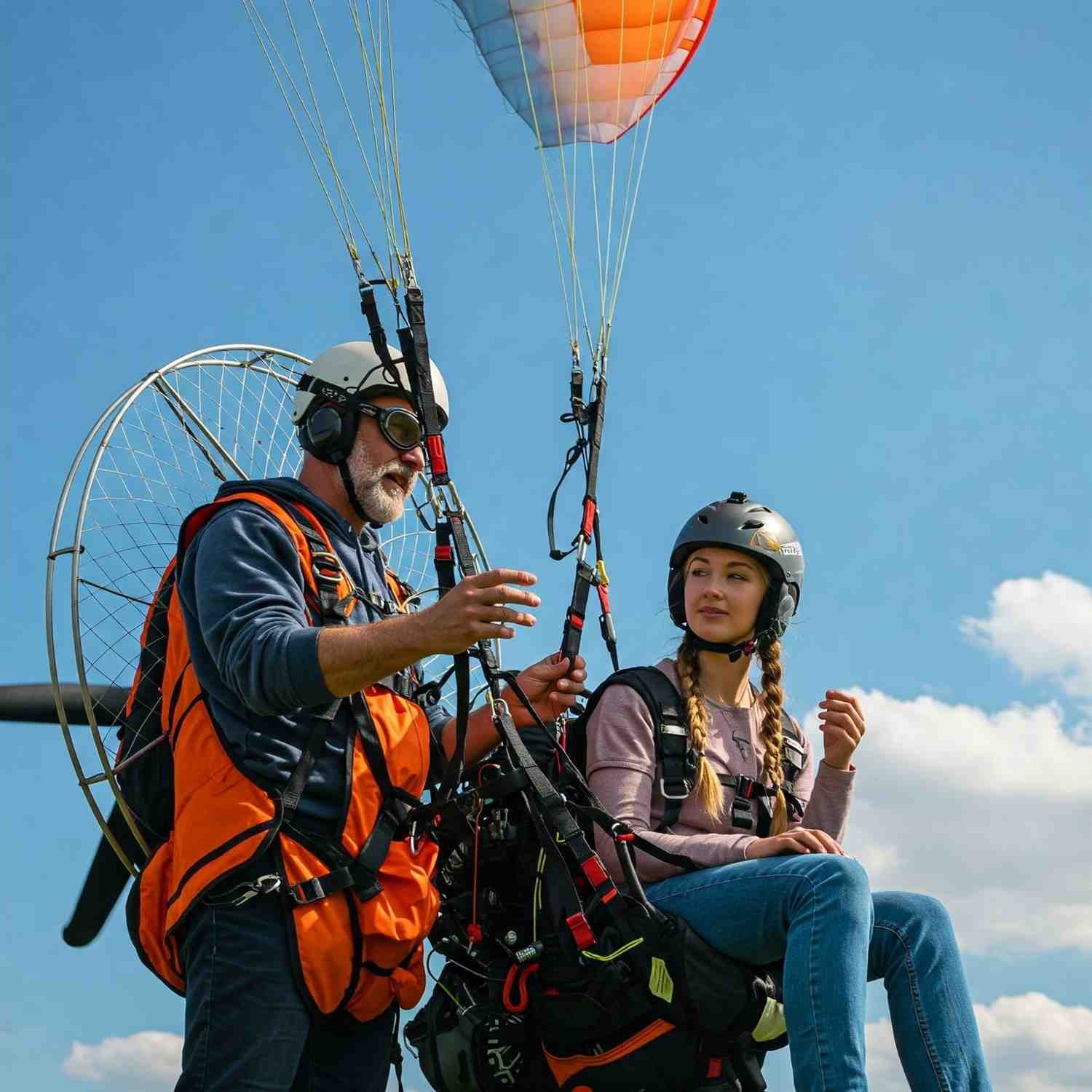Instructor guiding student
